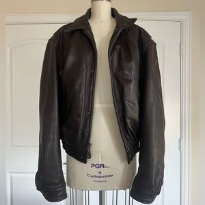 Vintage Men’s Leather Brown Jacket